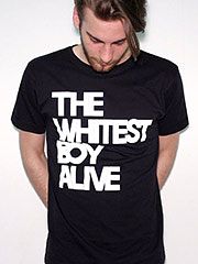 støbt tsunamien ankel Whitest Boy Alive - T-Shirt - TWBA (Bold) - White on Black