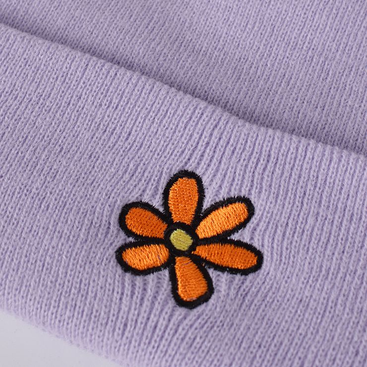 Casper - Beanie - Blume - flieder