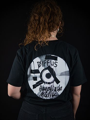 - Diffus T-Shirt Musik Hauptsache - Schwarz -