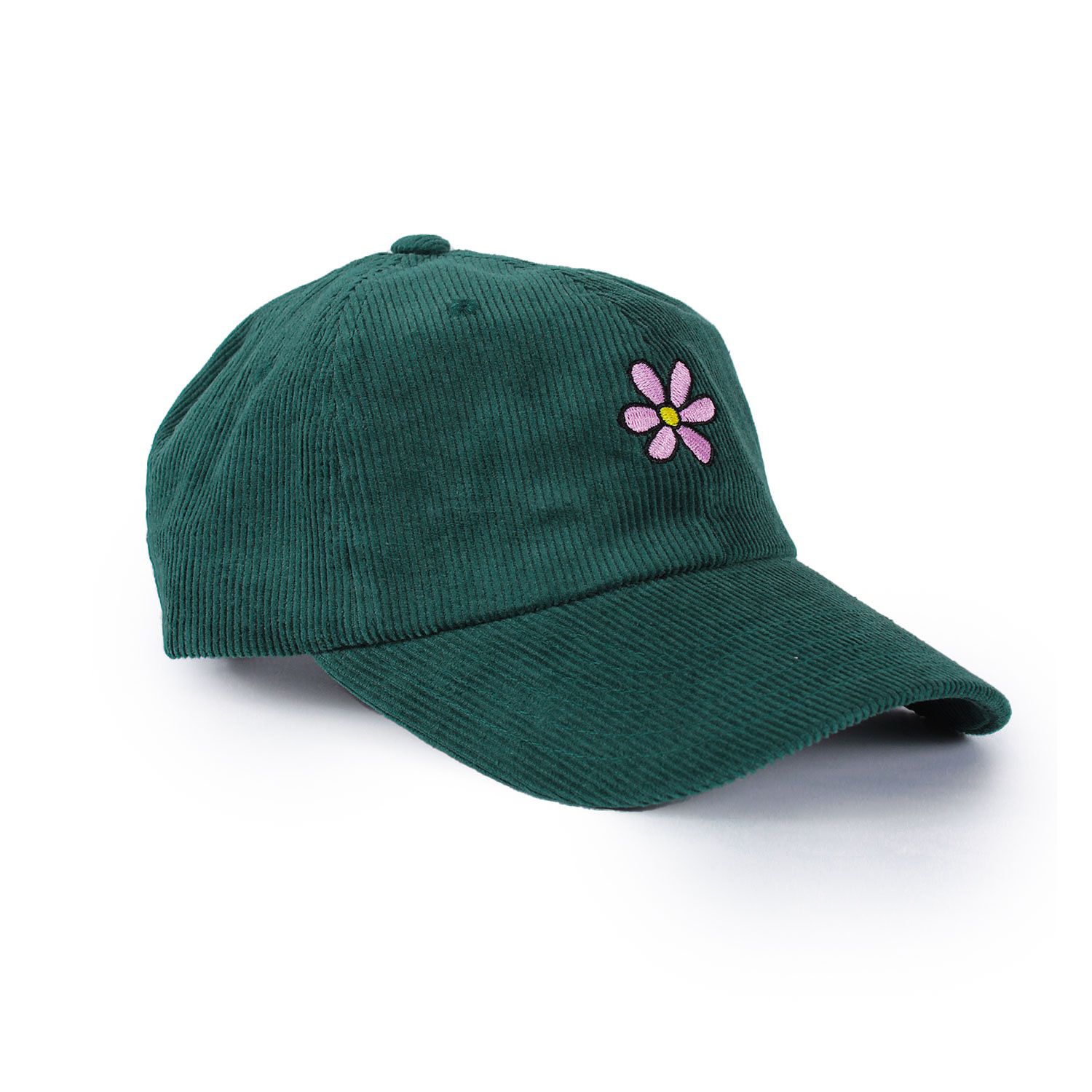 Casper Cord Cap Blume dunkelgrun