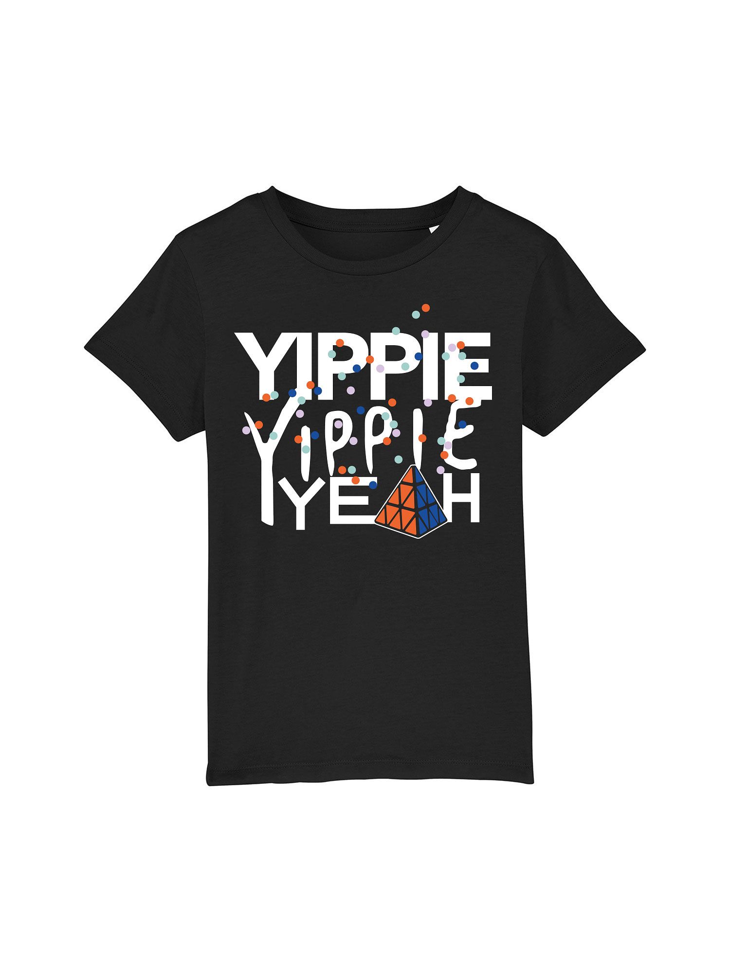 DEICHKIND - Kinder T-Shirt - Yippie Yippie Yeah Konfetti - Schwarz