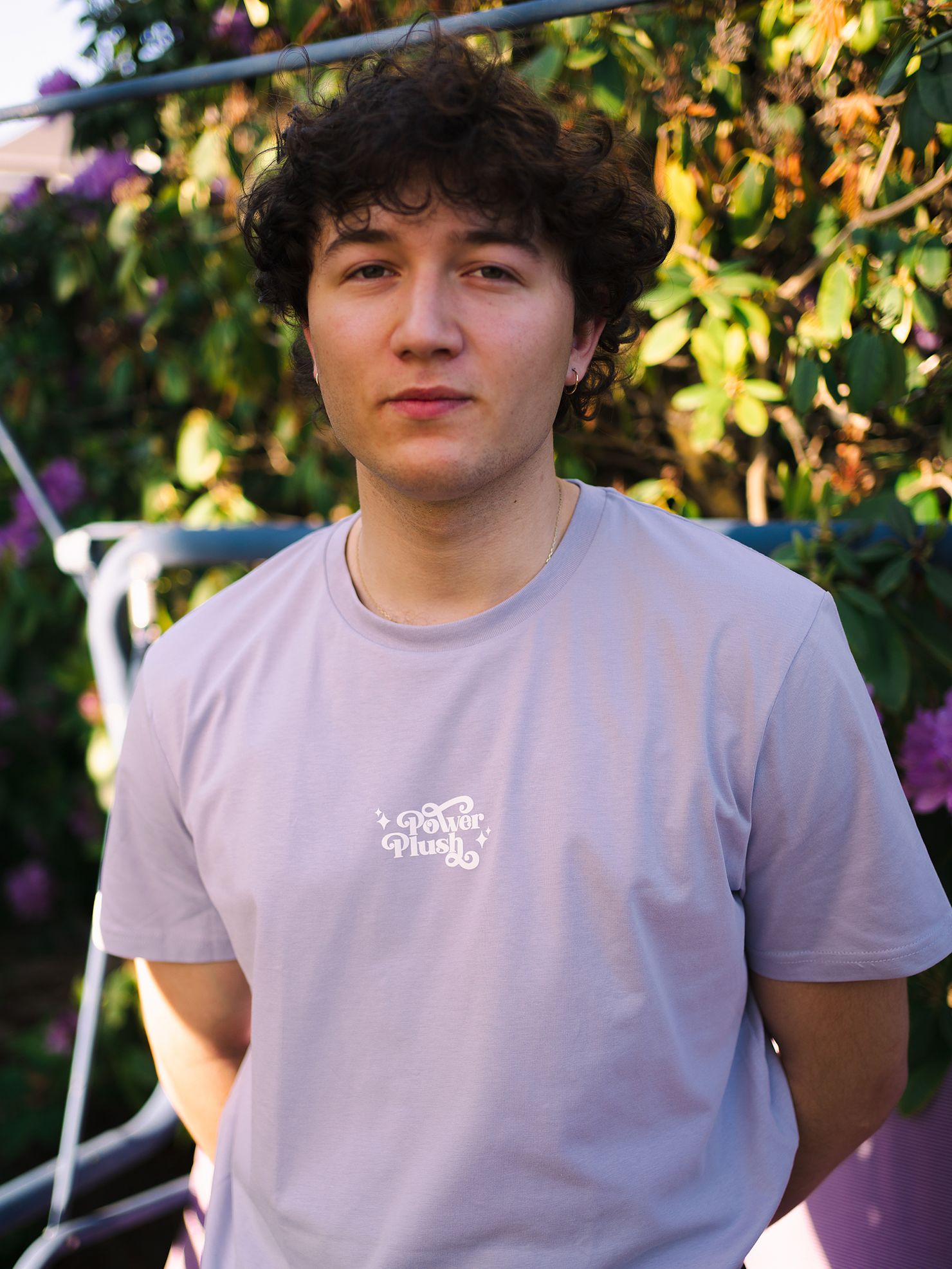 Power Plush TShirt Logo Lavender